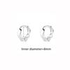 Real 925 Silver Trendy Personality Hoop Earrings for Charm Women Minimalist Fine Jewelry Geometric Accessories