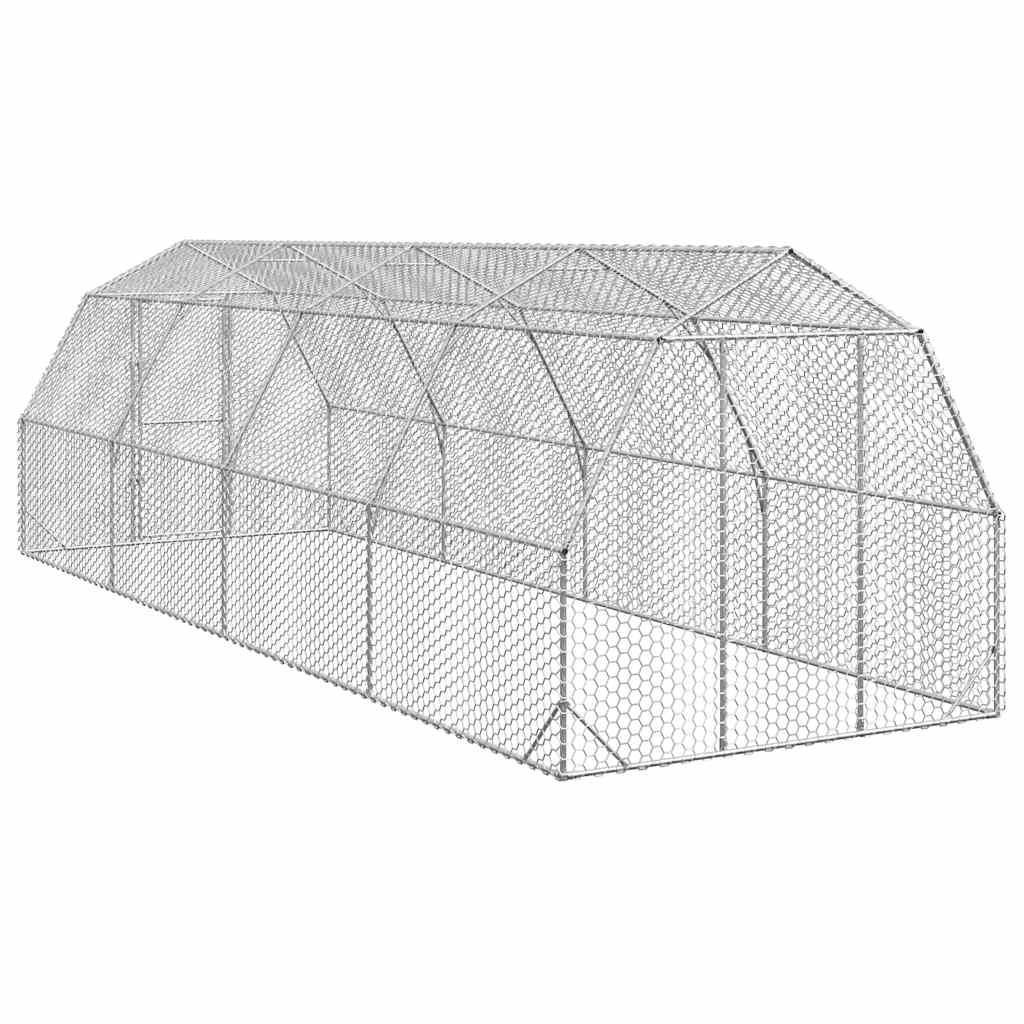 Vidaxl Pollaio Per Galline, 2,5X8X2,25 M, Acciaio