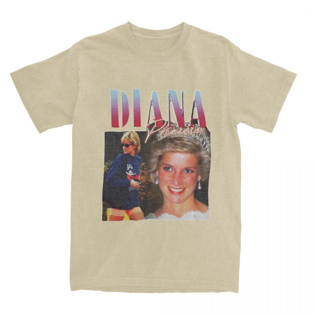 Zabawne koszulki hip-hopowe z księżniczką Dianą z lat 90. Męskie koszulki z okrągłym dekoltem, 100% bawełny, koszulki z krótkim rękawem, ubrania dla dorosłych