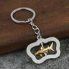 Ocean-Themed Keychain Rotatable Seashells Sharks Seahorses Turtles Zinc Alloy Key Ring Pendant Backpack Bag
