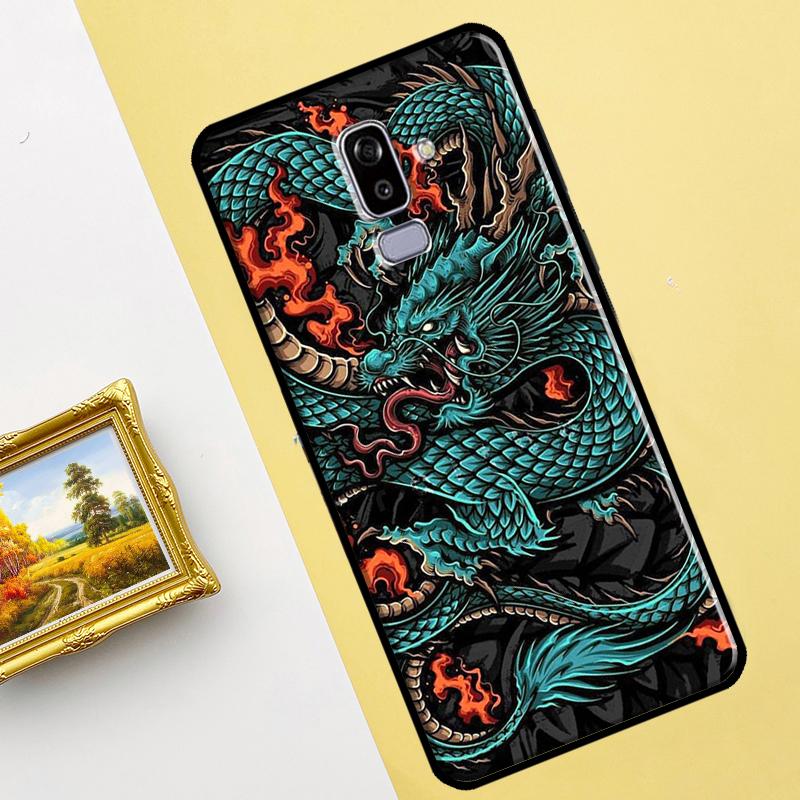 

Japanese Dragon Art Case For Samsung Galaxy J1 J3 J5 J7 2016 A3 A5 2017 J4 J6 Plus J8 A6 A7 A8 A9 2018 Cover J3 2016 - J310