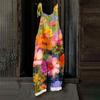 Women's Retro Printed Casual Loose, Retro Overalls Cotton And Linen One,piece Pants