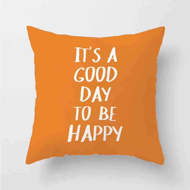 Nordic Orange Blue Pillow Living Room Geometric Sofa Cushion Cover Blue English Cushion Ins Orange Bay Window Cushion