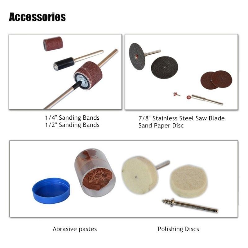 Buy 100pc Rotary Tool Accessory Bit Bits Set 1/8" For Dremel Jeweler