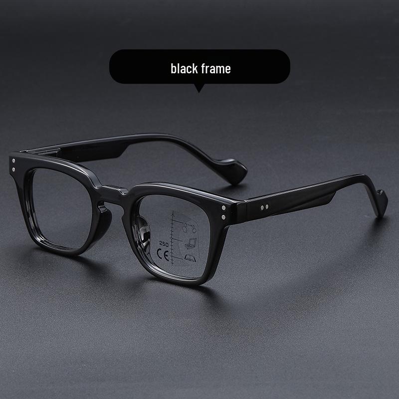 Unisex Japanese Multifocal Photochromic Blue Light Blocking Reading Glasses for Distance and Close-Up, Flat Lens, Senior-Friendly.