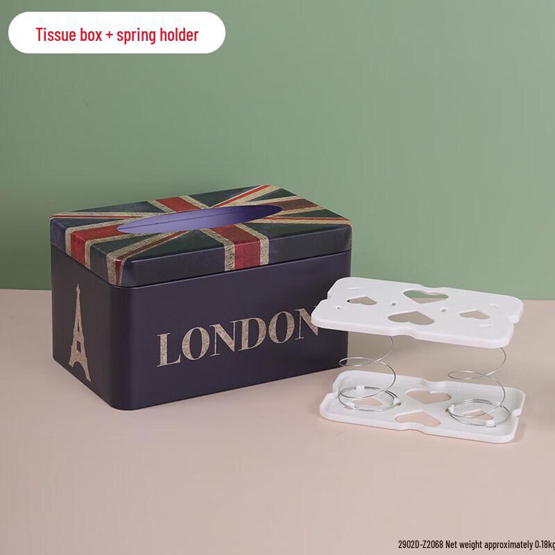 LIEI Creative Light Luxury Iron Tissue Box