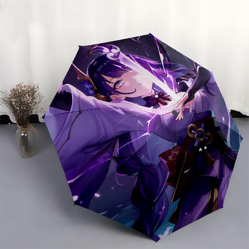 Purple, Magical Automatic Opening and Closing, 8 Rib Structure Portable Umbrella, Suitable for Men and Women In All Seasons Perfect Gift Fo