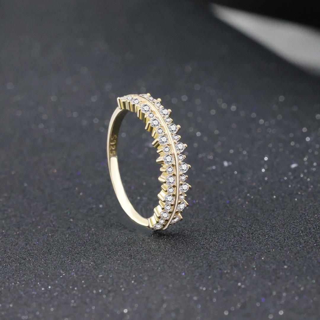 European & American Fashion S925 Sterling Silver Retro Ring - Women s Hot-Selling Style Size 6 золотой