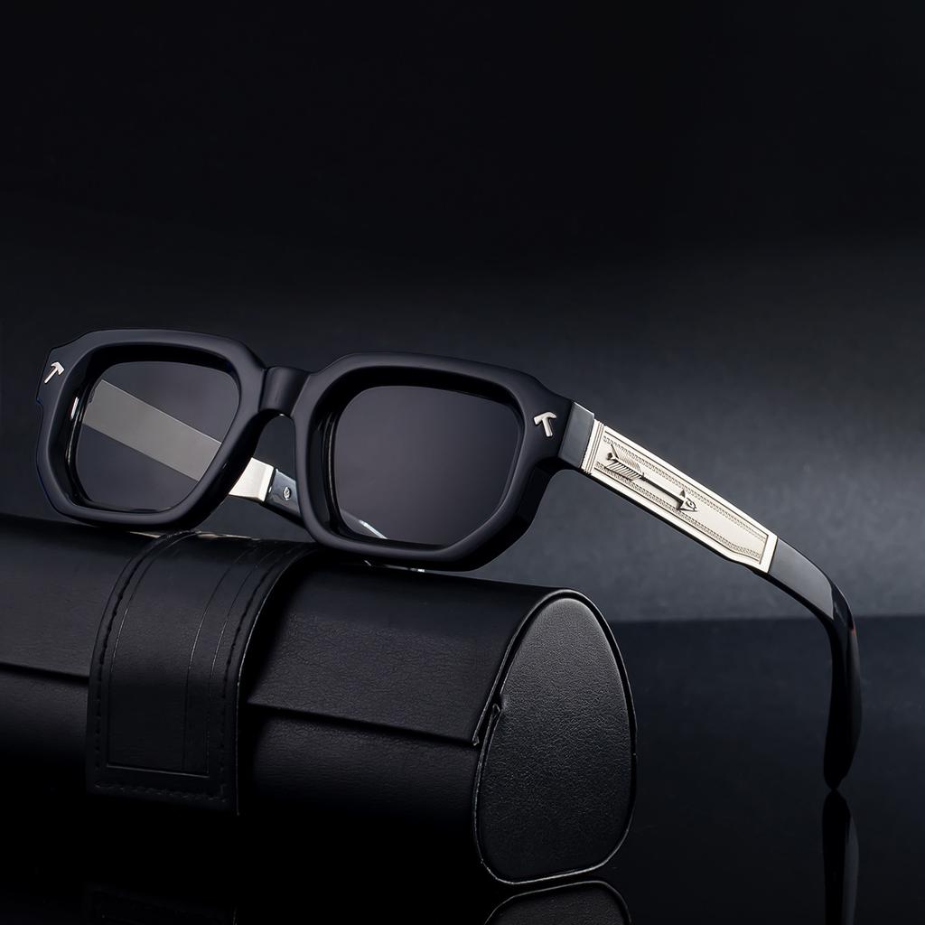 JYL TS Men's Small Square Polarized - Retro Trendy Sun-Protective ZS-98358P