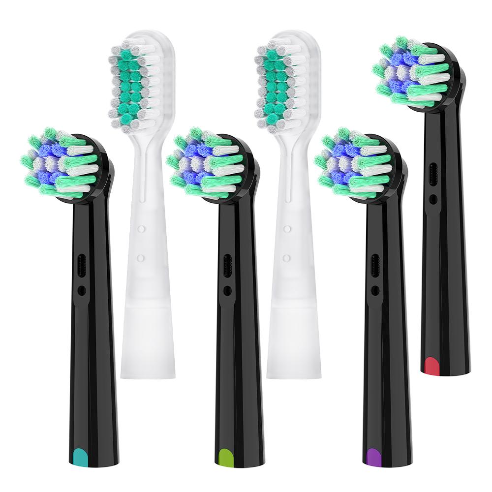 

4 Replacement Cross Bristles Brush Heads & 2 Oscillation & Vibration Toothbrush Head, Compatible with Oral B Electric Toothbrush