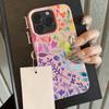 Dreamy Cool Flower Lily Luxury Lichee Leather Pattern Phone Case For iPhone 17 16e 16 15 14 13 12 11 Air Pro Max Plus X XR XSMax