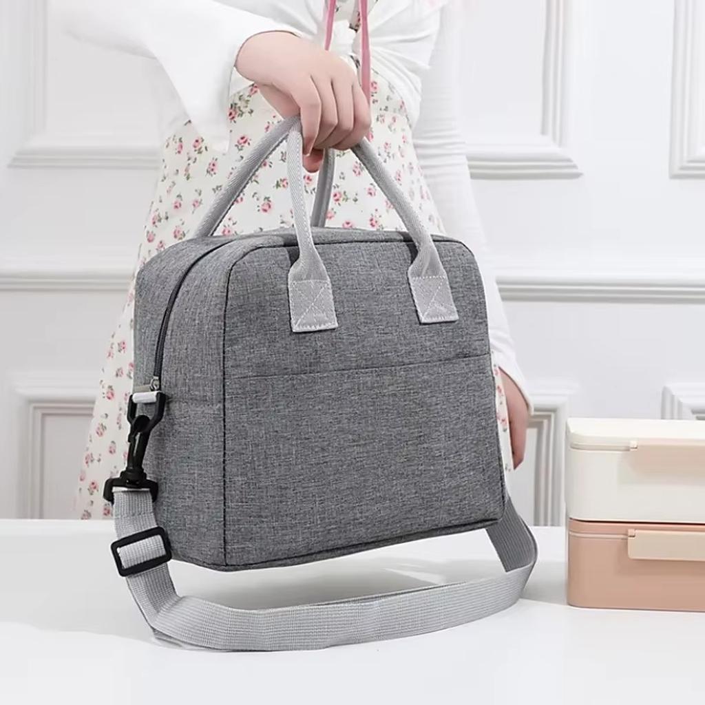 Large Insulated Lunch Bag for Students, Thickened Aluminum Foil Thermal Tote Bag