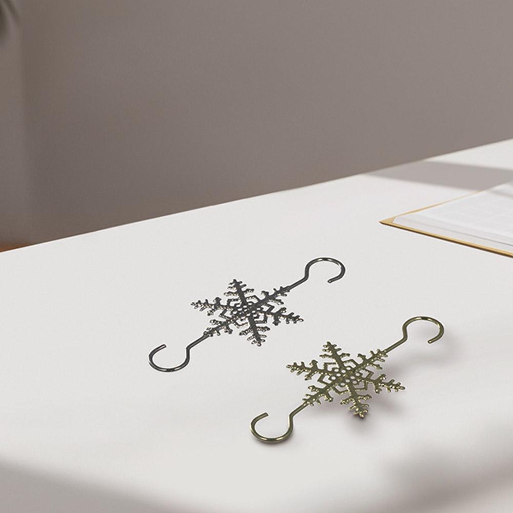 10pcs Stainless Steel Christmas Wreath Hooks Decorative Xmas Tree Decoration Hook  Christmas Sock