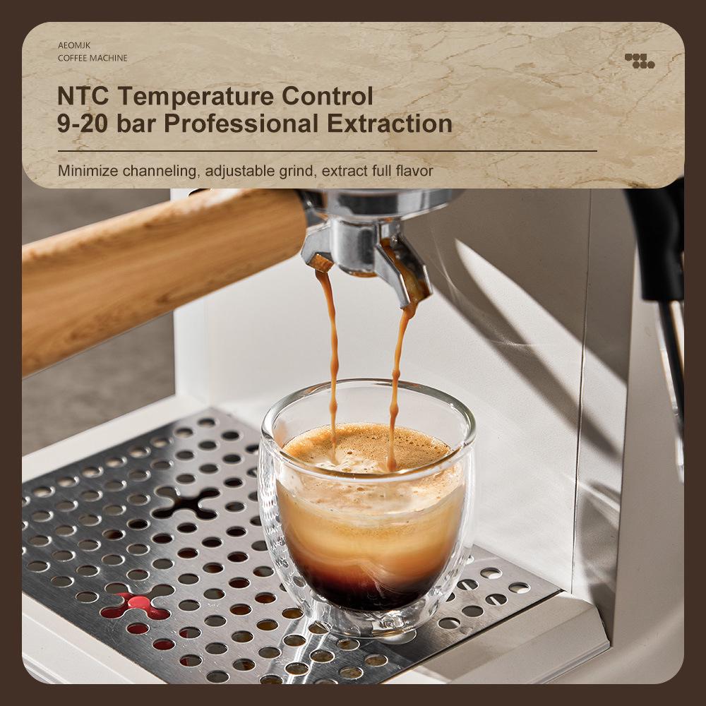 Aeomjk Aimo Ke EU Standard Italian Semi-Automatic Coffee Machine with Integrated Cold Brew and Milk Frother
