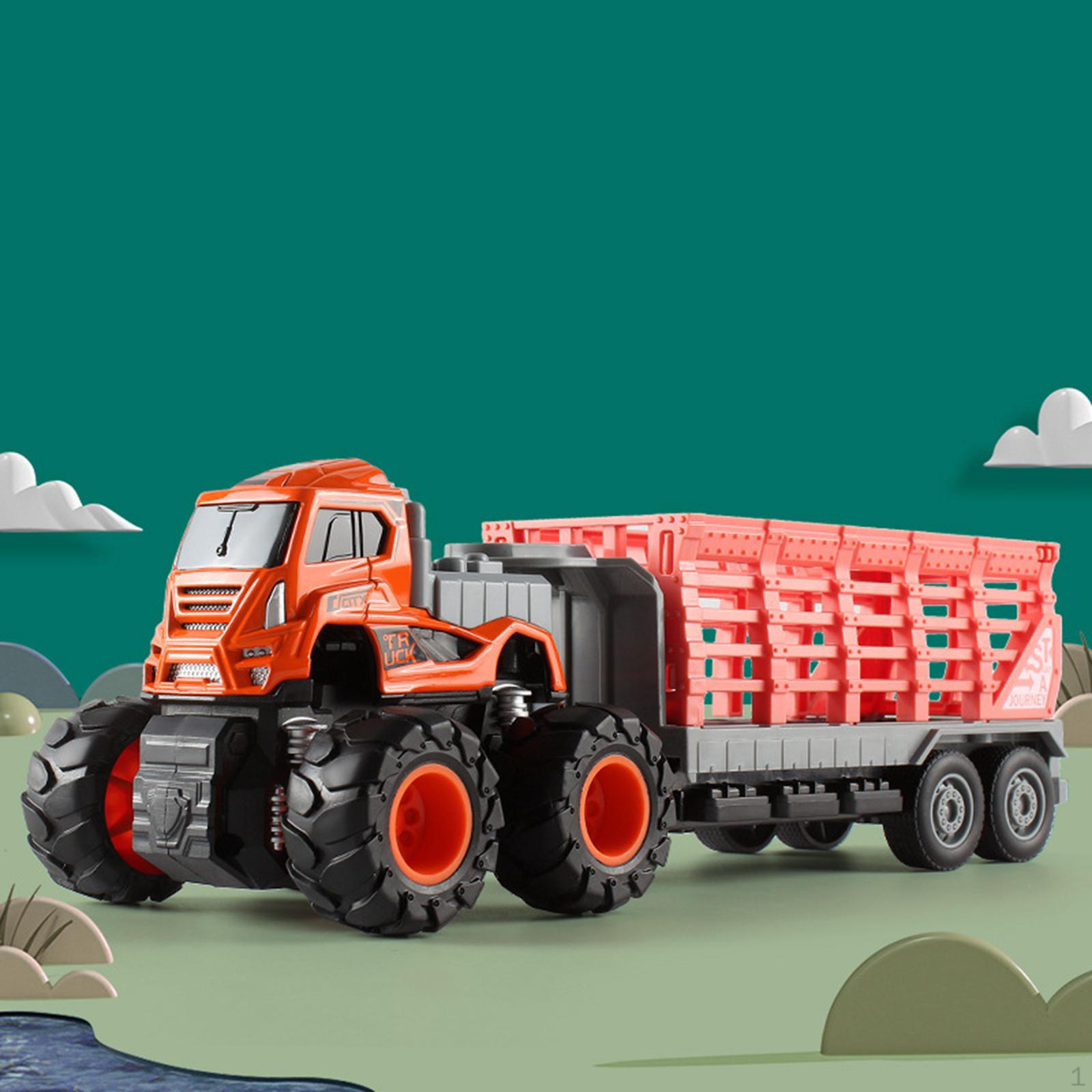 

Транспортировка динозавров с откатным прицепом-перевозчиком, откатным ограждением, не требующим батареи оранжевый