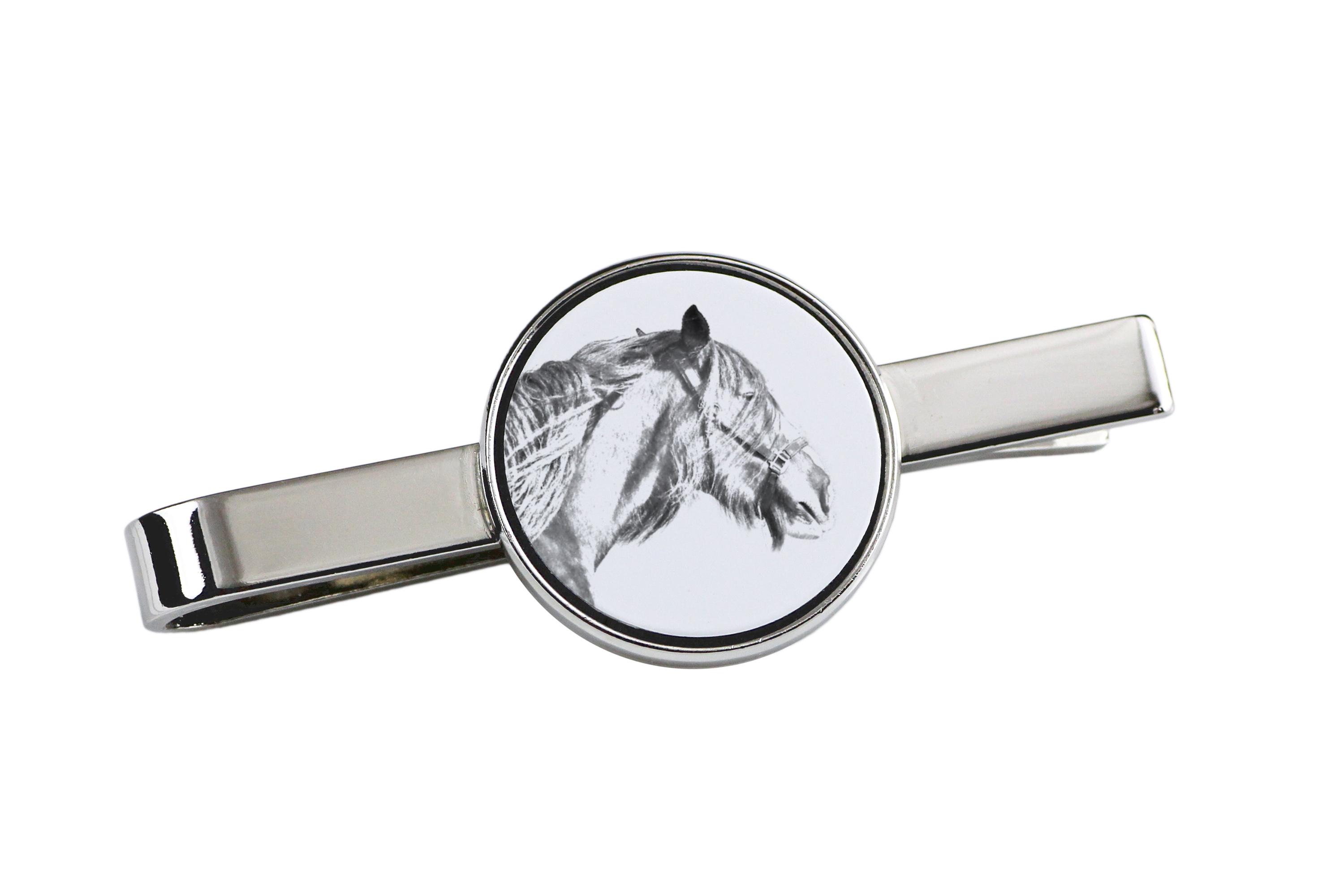 

Shire - tie clip with a horse, personalized tie clip, a unique gift for a man from the Art-Dog brand срібний