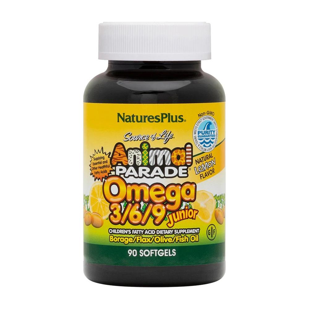 

Animal Parade Omega 3/6/9 Junior Lemon Flavor, 90 Softgels