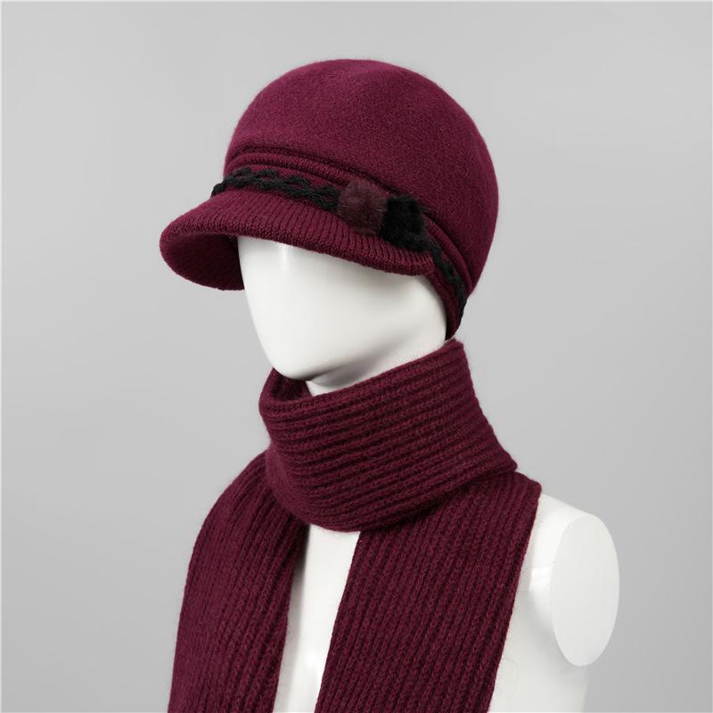 Mom Hat Female Winter Warm Old Man Granny Day Old Woman Knitted Wool Hat