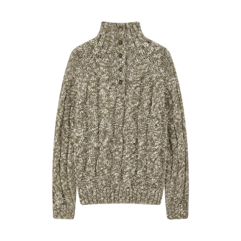 ELLE KIDS Girls' Cable Knit Turtleneck Sweater