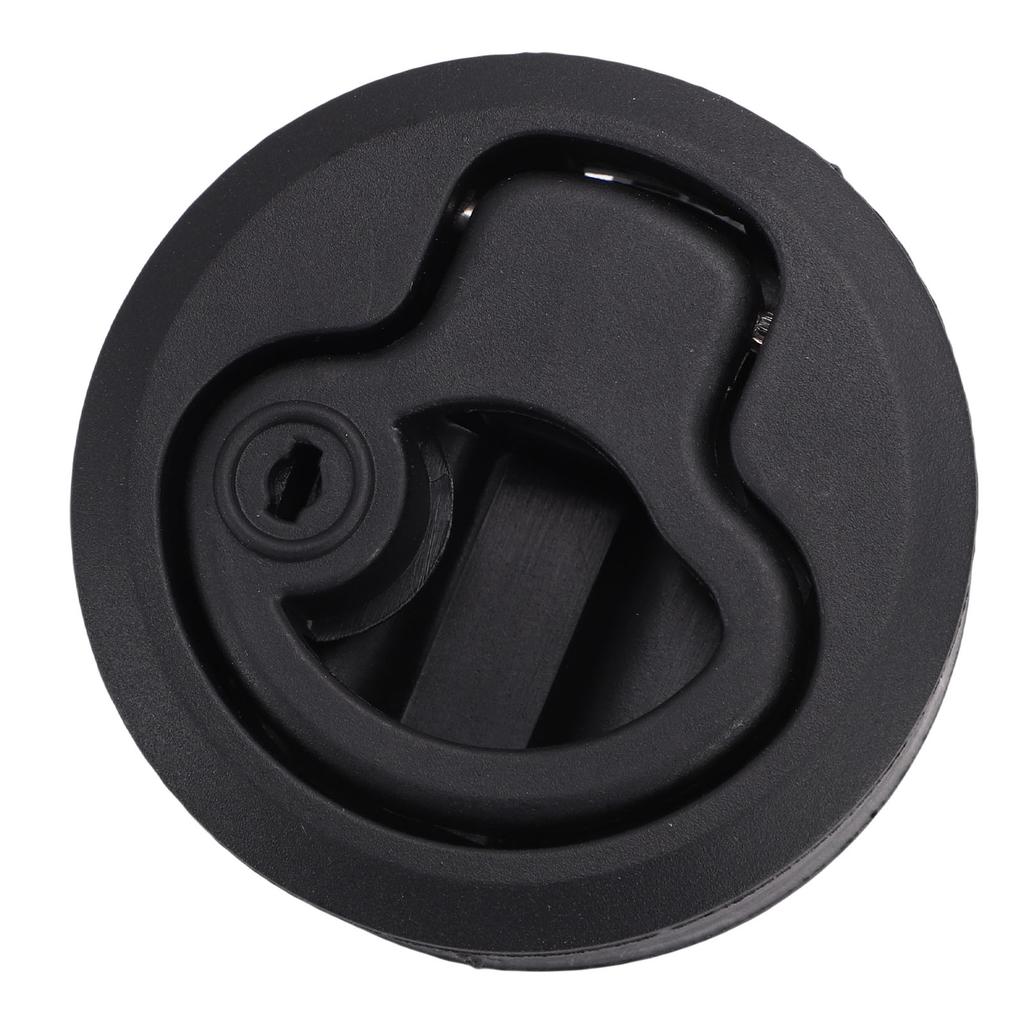 RV Boat Hatch Latch Flush Mount Round Pull Latch Lock with 2 Keys for Marine Camping Vehicle