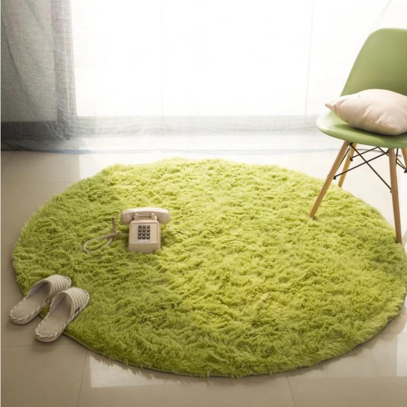 Fluffy Round Rug Carpets for Living Room Decor Faux Fur Rugs Kids Room Long Plush Rugs for Bedroom Shaggy Area Rug Modern Rugs