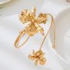 Floral Butterfly Orchid Bracelet Adjustable Flower Armband Fairy Open Arm Bangle  Gift