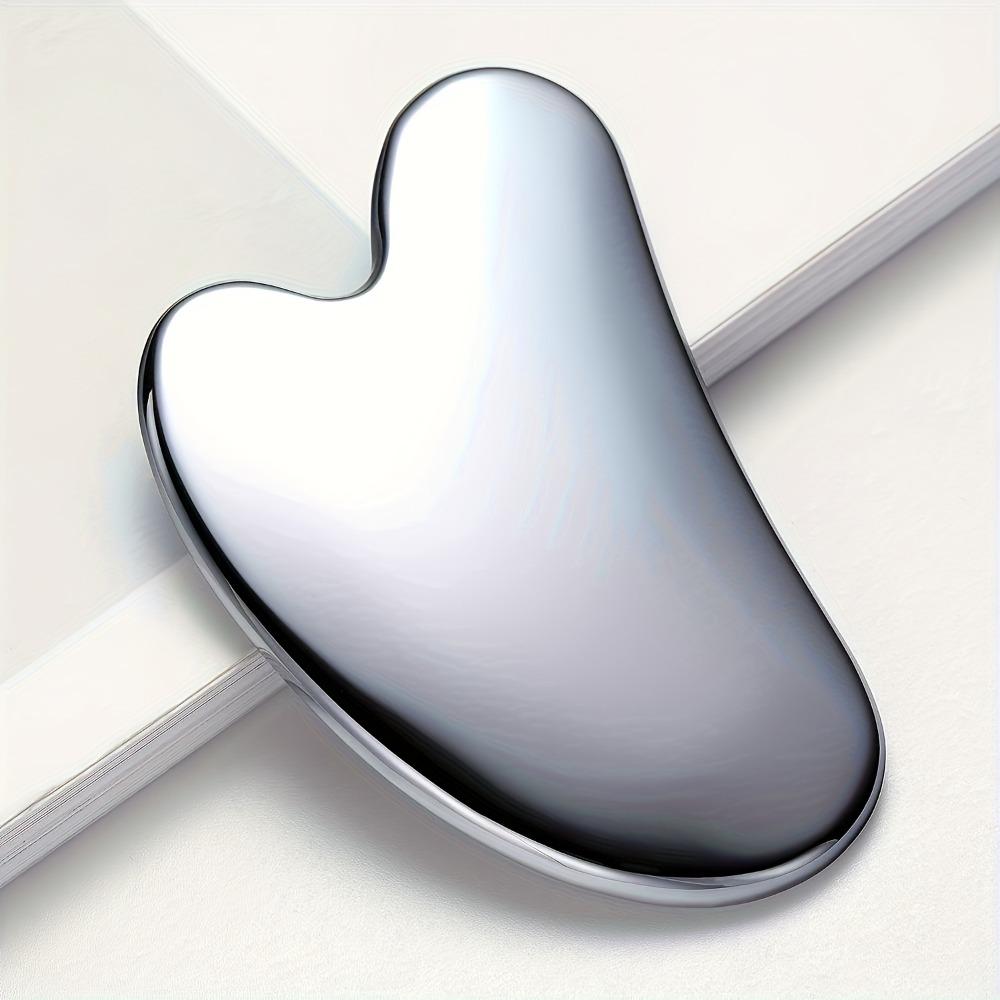 Thick Stainless Steel Dolphin Gua Sha Facial Tool Battery-Free Eye & Face Massage Board for Deep Tissue Pressure