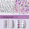 288/1440pcs/pack SS3-SS50 Crystal AB Transparent Nail Rhinestones Flat Bottom Kit Nail Decoration DIY Drill Manicure Accessories
