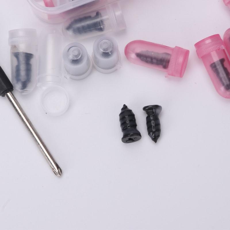Vehicle Tire Maintenance Kit with 70 Repair Studs, Large and Small Puncture Screw Groups, Storage Organization, Screwdriver and Hand Implements