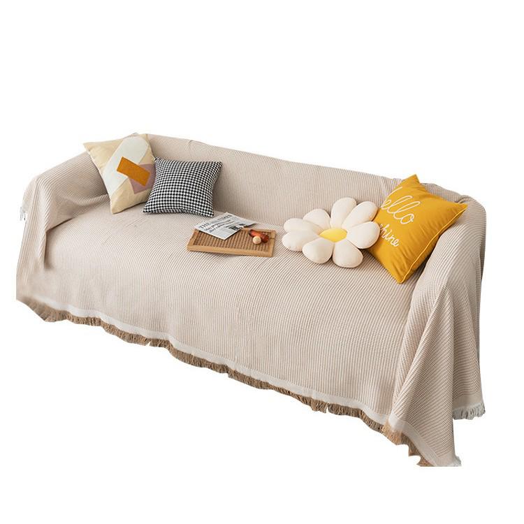 Nordic Minimalist Non-Slip Stain-Resistant Waffle Sofa Cover Blanket
