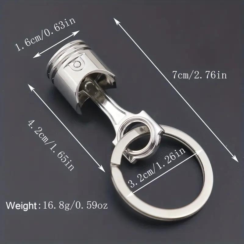 1 piece creative engine piston keychain car keychain pendant simple motorcycle piston pendant creative personality