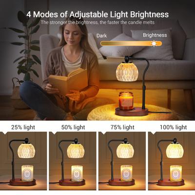 Dimmable Candle Warmer Lamp Scented Candles Wax Melting Lamp Smokeless Candle Essential Oil Melting