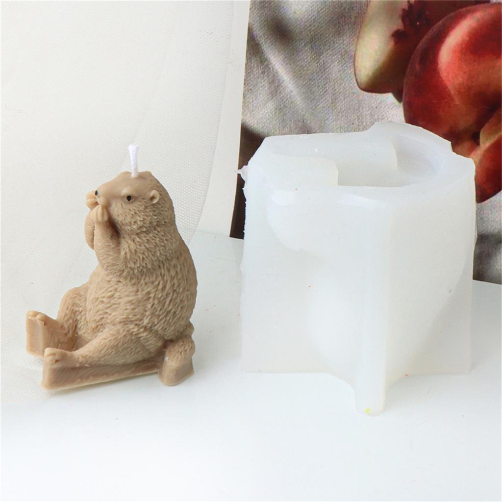 Fashionable Creative Crafting Hedgehog Candle Stand Sturdy Silicone Mold Fashion Accessory for Artistics Home Accent