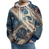 Men's Knit Hooded Sweatshirt Casual Long-Sleeve Sweatshirt