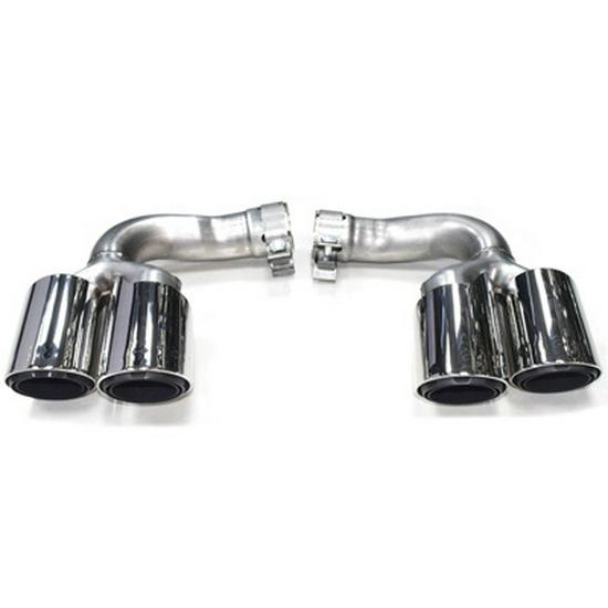 Porsche Cayenne GTS Black Quad Tailpipe Trim (11-24 Years)