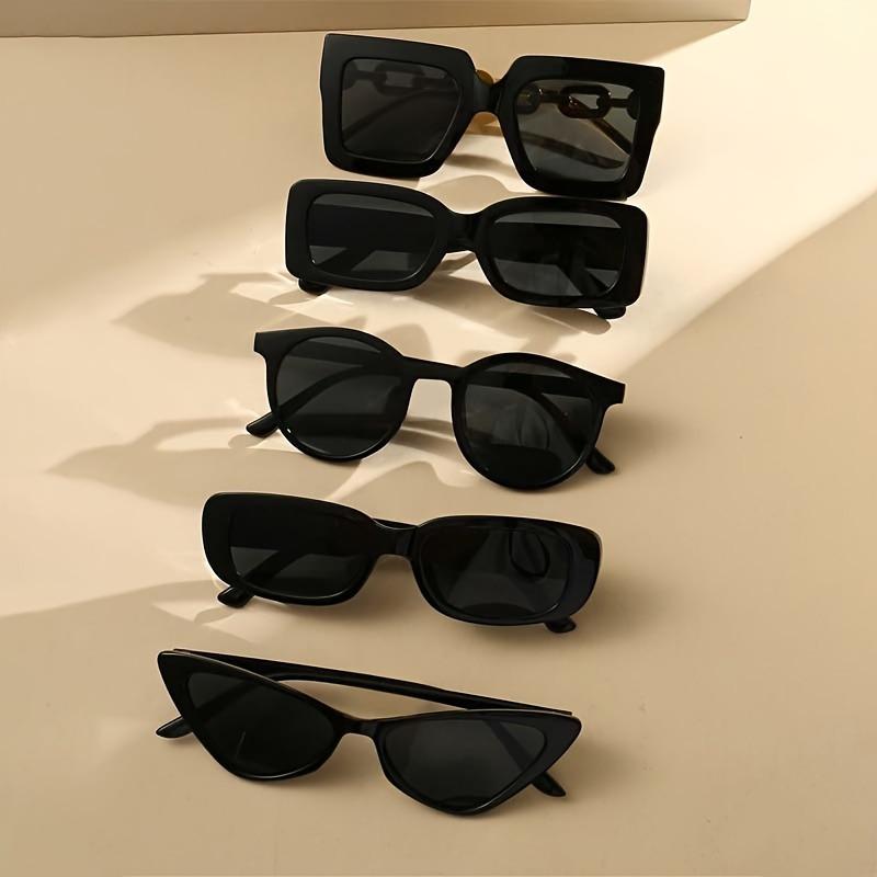 5-Pack Cat Eye Sunglasses for Women, PC Lens, Anti-Reflective, Trendy Party & Street Style, Ideal Gift