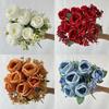 Elegantes Seidenrosen-Bouquet mit realistischem Design für Hochzeitsdekoration und Foto-Requisiten