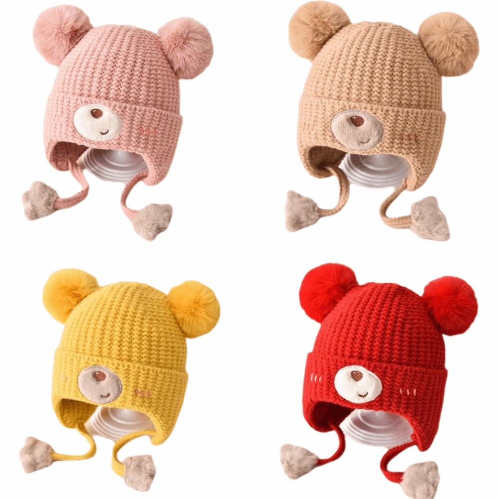 Warm Material Baby Hat Cute Design Ear Protection Hat Children's Woolen Hat  Autumn Season