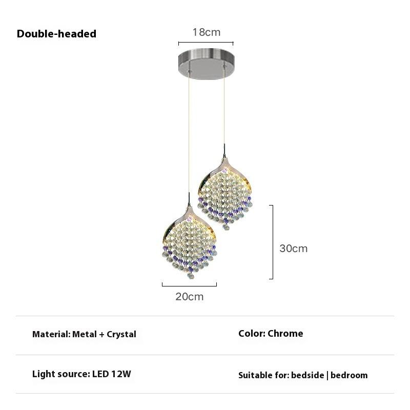 Modern Style Crystal Bedroom Bedside Chandelier