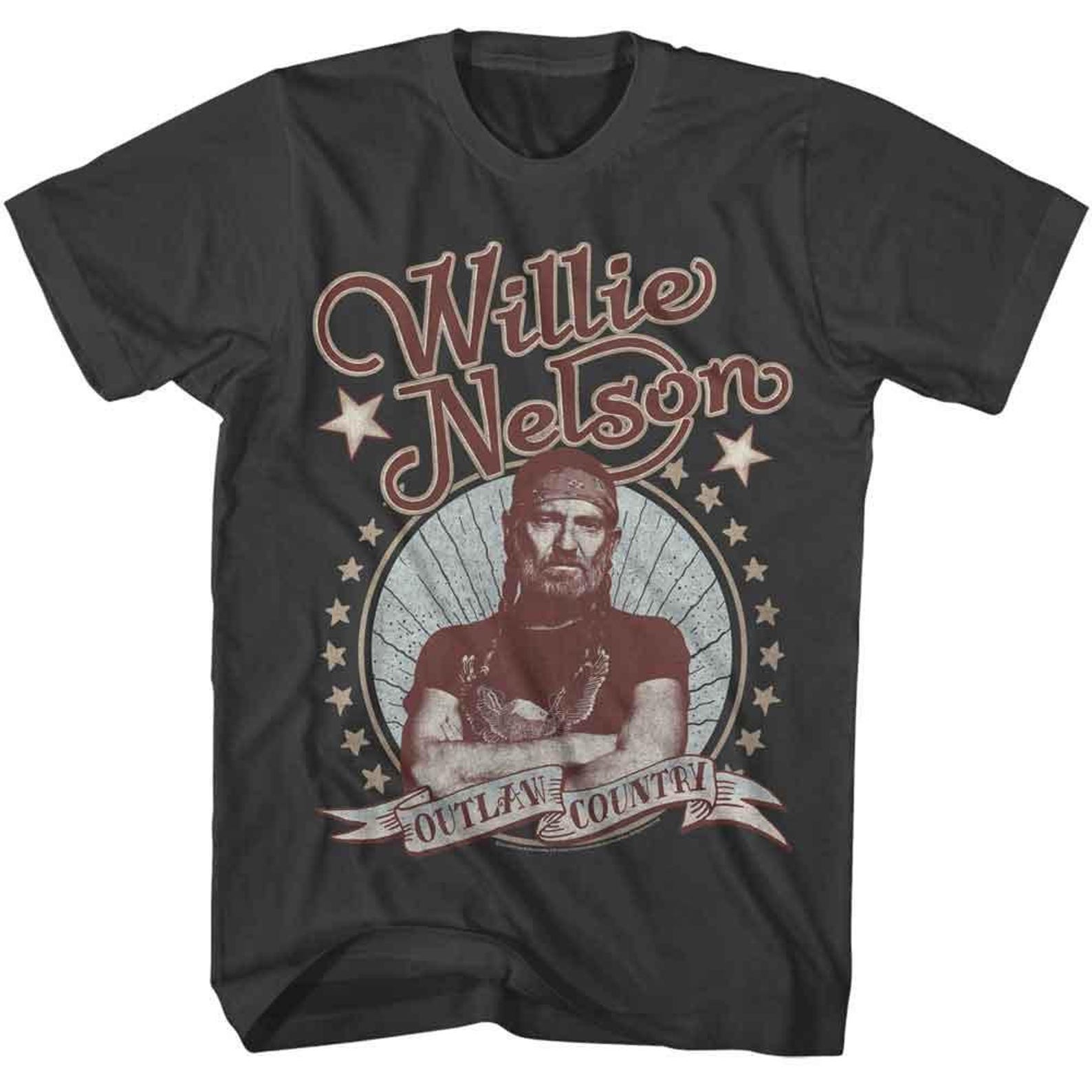 Willie Nelson Outlaw Country Smoke T-Shirt L