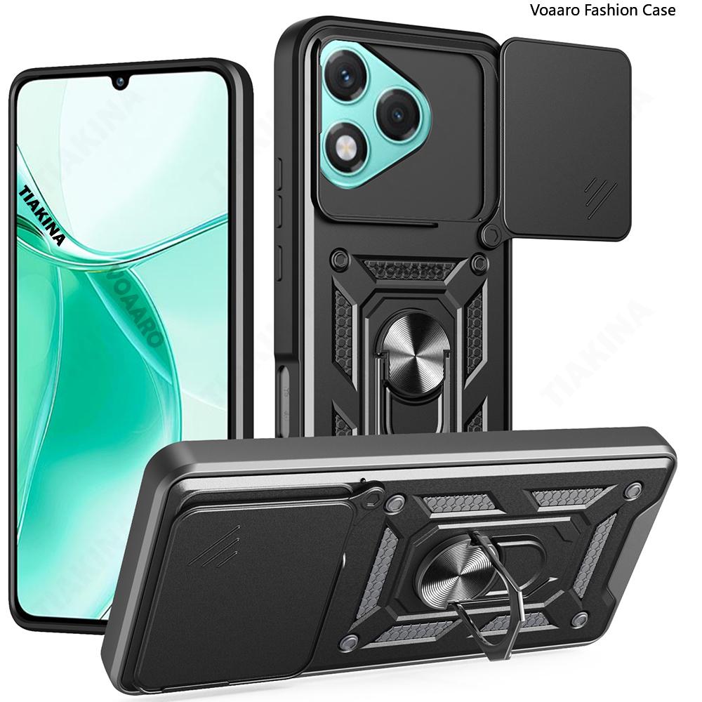 Slide Lens Armor Funda for OPPO F29 Pro 5G Global Case Magnetic Rotate Ring Stand Cover for OPPO A5 Pro 5G China Case