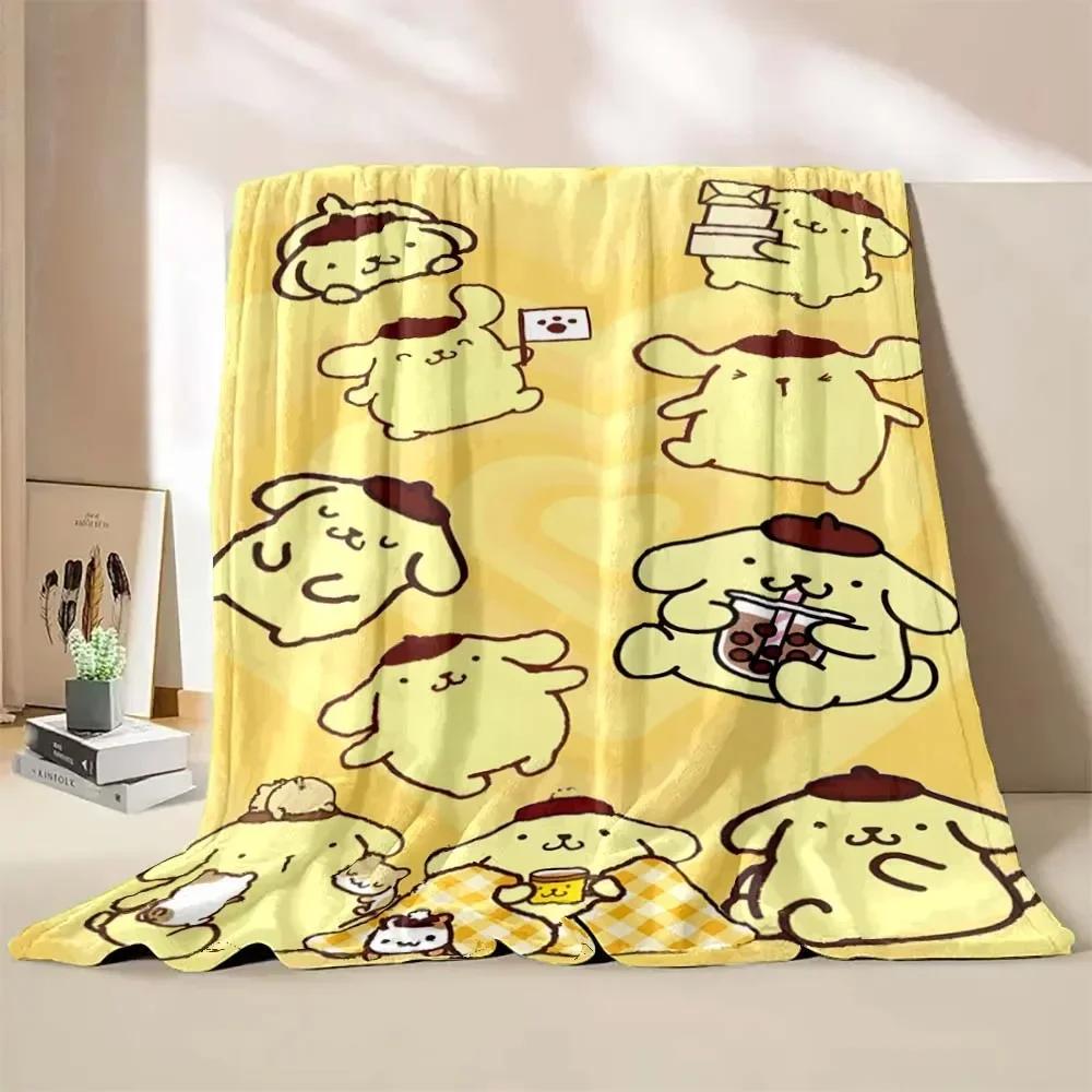 Japanische Pompom Purin Cartoon Decke Kinderzimmer Weich Flauschig Weich Bett Plüsch Überwürfe Baby Mädchen Jungen Plüschdecke Steppdecke Geschenk