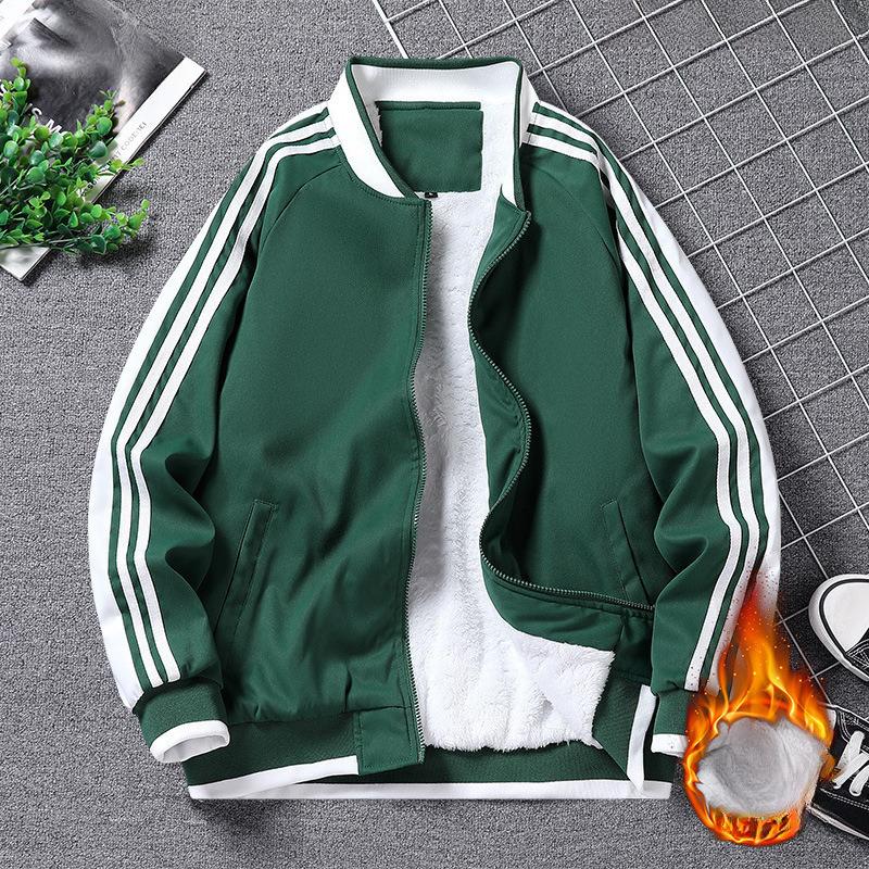 

Флисовая Утепленная Куртка Мужская Корейская Версия Модный Тренд Свободное Пальто Гонконгский Стиль Повседневная Хлопковая Одежда M армия зеленый