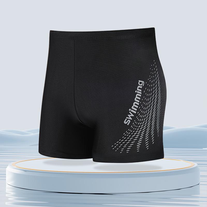 2024 Men's Quick-Dry Anti-Embarrassment Swimsuit: Fashionable, Breathable, Professional Flat-Angle Trunks