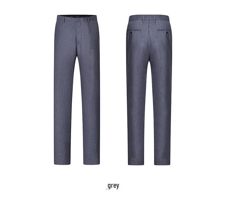 Spring/Summer Men's Slim Fit Iron-Free Straight Leg Dress Pants