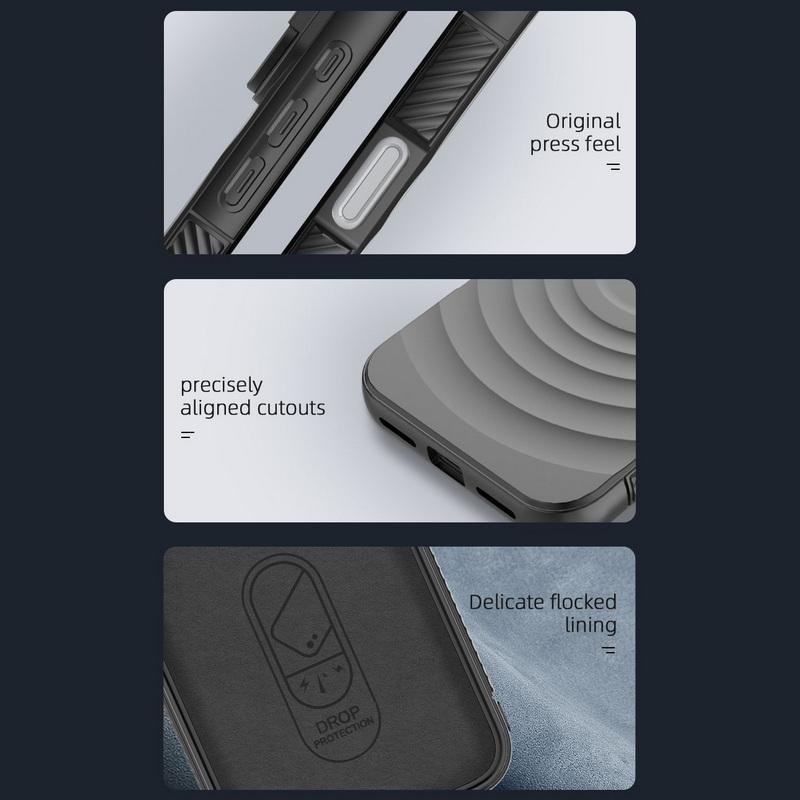 Magnetic Ripple Stand Phone Case For iPhone 17 Pro Max 16 15 14 13 Pro Max Luxury Lens Bracket Shockproof Soft Silicone Cover