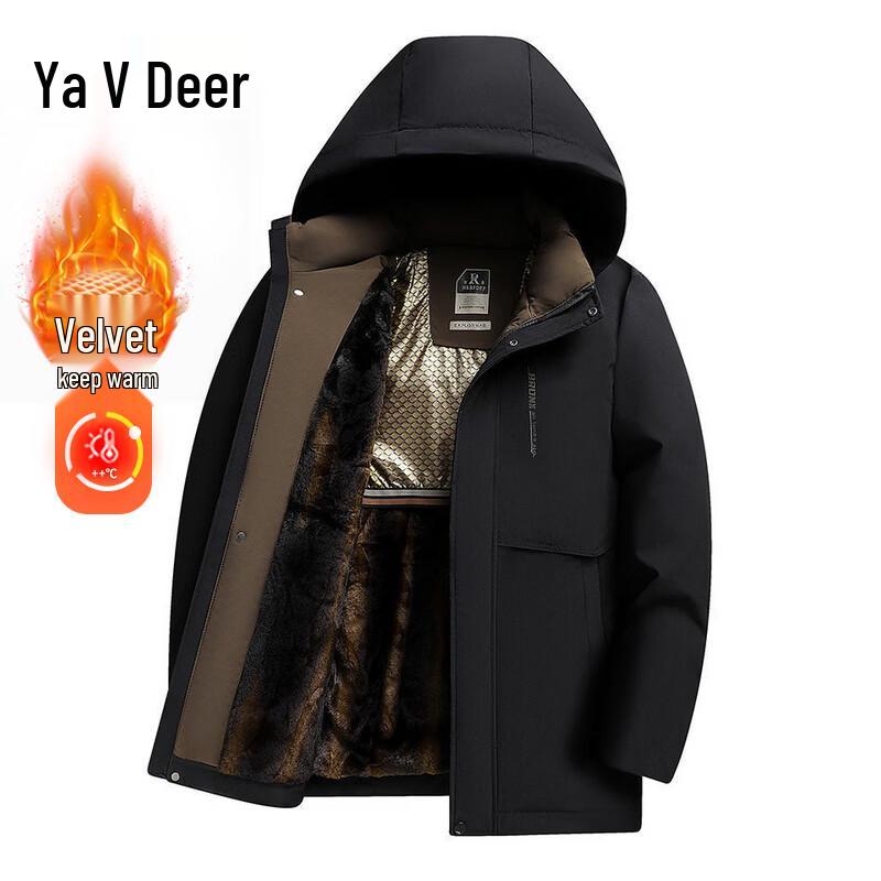Yalu Men's Thickened Fleece-Lined Winter Jacket