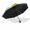 Cinderella, Fairy Tale Automatic Opening and Closing Umbrella - 8 Ribs Portable Folding Umbrella with Plastic Handle, Suitable for Leisure a