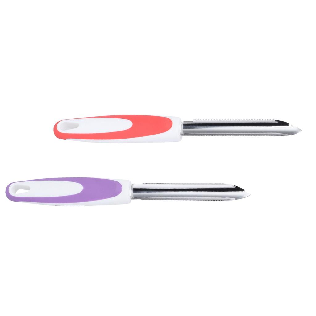 2Pcs Stainless Steel Fruit Pepper Corer Core Remover Tools Kitchen Supplies OrangePurple