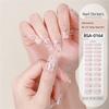 Gel Nail Stickers Full Cover Self Adhesive French Nail Strips Christmas Style Nail Wraps for DIY Manicure Home or Salon